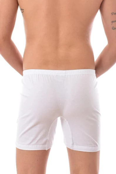 Tutku Erkek %100 Pamuklu Paçalı Külot  0110 - 12 Adet  Beyaz XL - 2