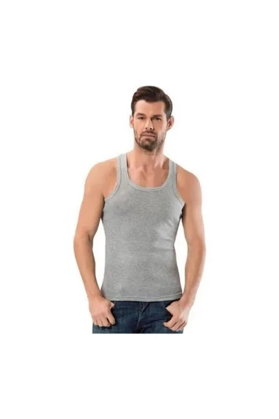 Anıt Erkek Ribana Klasik Askılı Atlet 1104 - 3 Adet   Gri 2XL ürün görseli