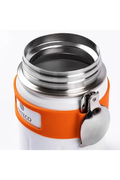 HAERS BEYAZ ÇİFT KATMANLI PASLANMAZ ÇELİK KAŞIKLI YEMEK TERMOSU 
500ML - 2