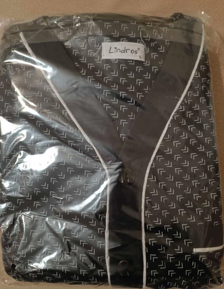 Lindros Erkek Gömlek Yaka İnterlok Uzun Kol Pijama Takımı 00148 - 1 Adet Lacivert 2XL - 3