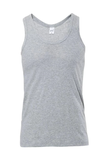 Anıt Erkek Ribana Klasik Askılı Atlet 1104 - 6 Adet   L Gri - Resim 3