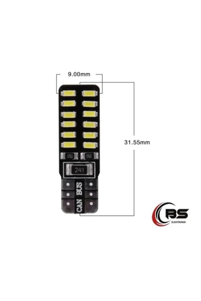 Canbus Dipsiz T10 W5w Led Park Lamba Ampül 2 Adet Takım Beyaz - 2