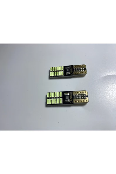 T10 Led Park Ampulü Buz Mavi Renk 24 Led Canbus Yüksek Işık Gücü - 2