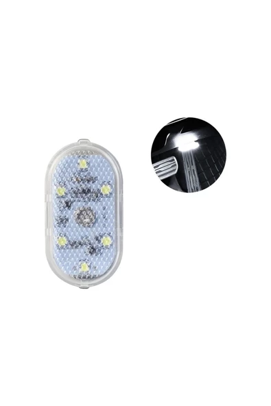 Dokunmatik Sensörlü Mini 6 LED Lamba USB Şarj Edilebilir Beyaz Renk 6led