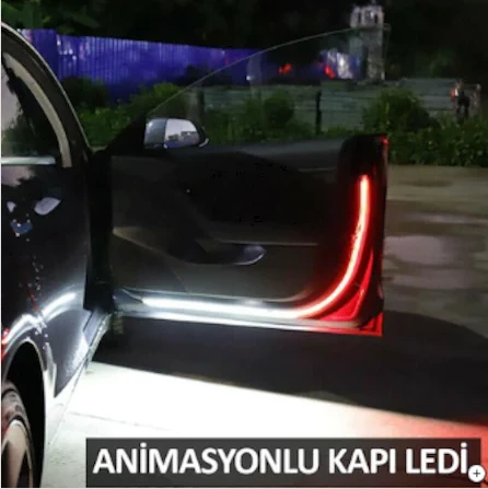 Araç Kapı Ledi İkaz Uyarı Işığı Kırmızı Beyaz Kapı Ledi 2 ADET - 2