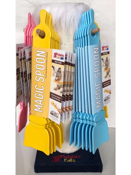 Matatabi Cats Magic Spoon Kedi Köpek Krema Ödül Maması Yedirme Kaşığı Mavi (Kolay Kaşık) - 2