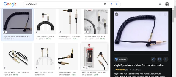 3.5 Mm Erkek/erkek 1.kalite Kutulu Stereo Aux Kablo L Uçlu Yaylı Spiralli Ses Aktarım Kablosu - 2