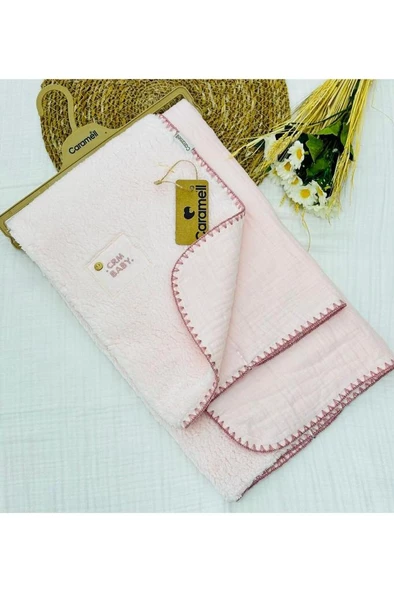 Caramell Müslin Ve Welsoft Bebek Battaniyesi - 2