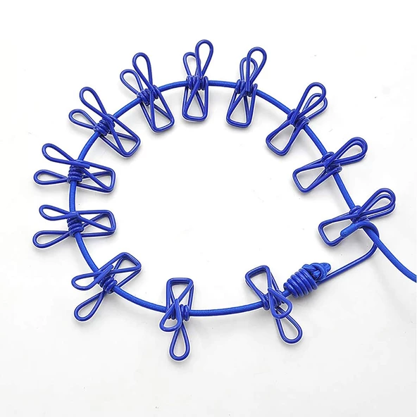 SUNUP TAŞINABİLİR ELASTİK MANDALLI ÇAMAŞIR İPİ - 3