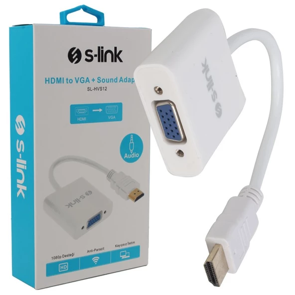 S-LINK SL-HVS12 HDMI TO VGA + AUDIO ÇEVİRİCİ - 3