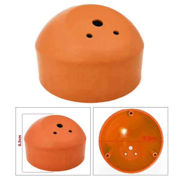 POLAXTOR Tweeter Dome Kabin Yuvası 10cm Tabansız Turuncu 2 Adet - 1