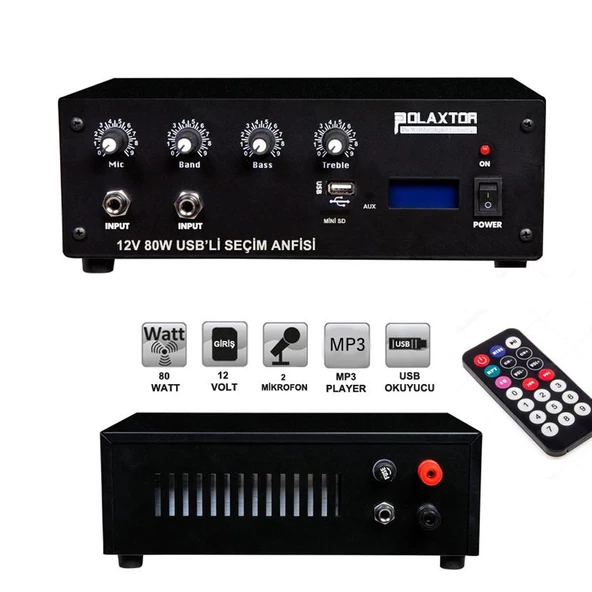POLAXTOR PLX-16985 Seçim Araç Anfisi 80 Watt 12V