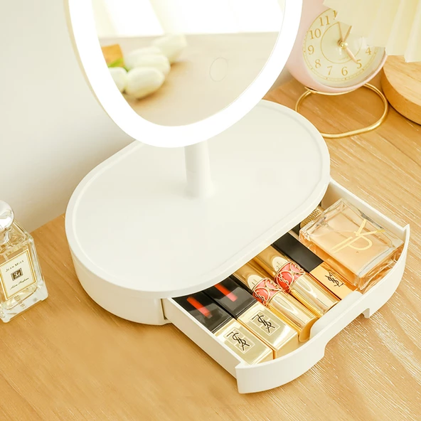 POWERMASTER PM-7434 LEDLİ ÇEKMECELİ MAKYAJ AYNASI - 2