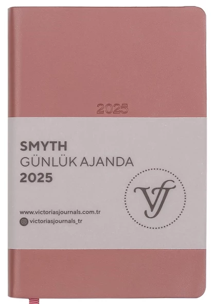 VJ AJANDA 2025 GÜNLÜK 9x14 SMYTH IVORY GÜMÜŞ YALDIZ DESEN 80 GR NÜD RENGİ 416 SF. 124-1495 - 1 ADET