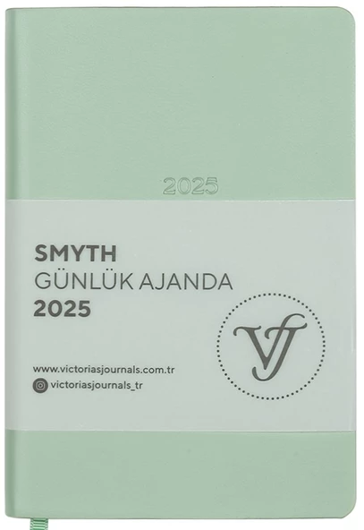 VJ AJANDA 2025 GÜNLÜK 9x14 SMYTH IVORY GÜMÜŞ YALDIZ DESEN 80 GR FISTIK YEŞİLİ 416 SF. 124-1498 - 1 ADET