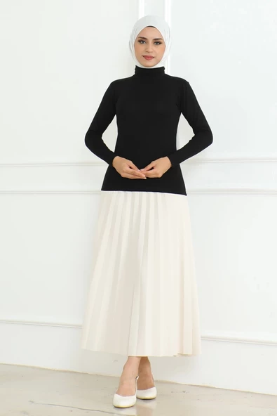 Balıkçı yaka body  siyah - 2