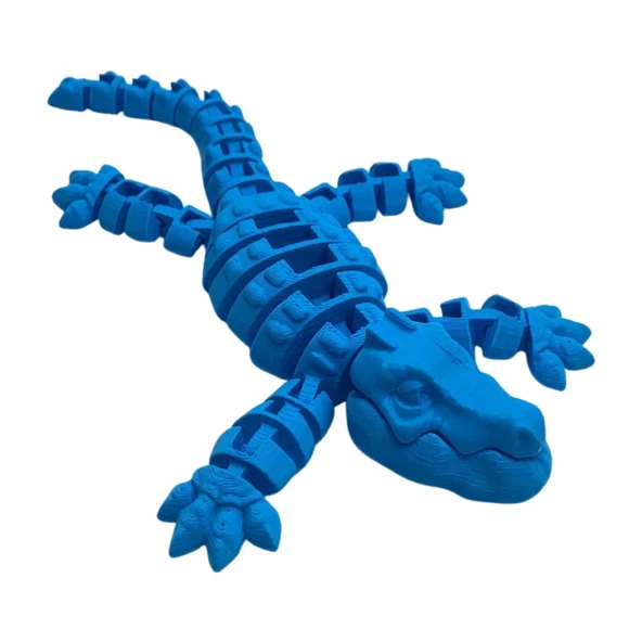 3d Hareketli Timsah Figürlü Oyuncak & Masa Dekoru -mavi - 7