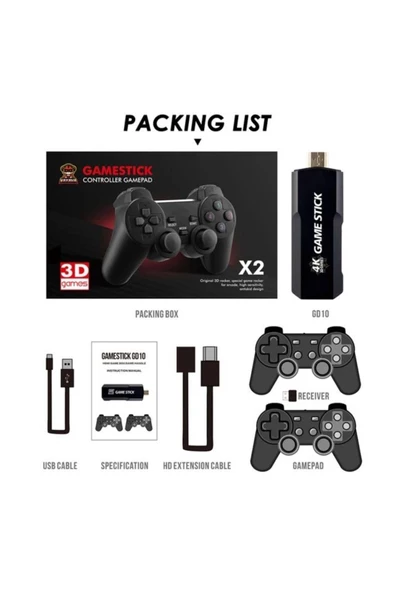 Oyun Konsolu 10000 Oyunlu Game Stick Lite 4k 64 Gb Oyun Kolu - 4