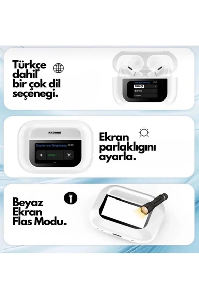 Air Pro 2 Anc Dokunmatik Ekranlı Bluetooth Kulaklık İos Android Tüm Telefonlara Uyumlu - 4
