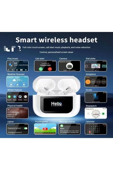 Air Pro 2 Anc Dokunmatik Ekranlı Bluetooth Kulaklık İos Android Tüm Telefonlara Uyumlu - 3