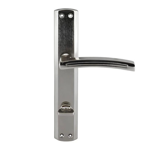 Armoni WC Banyo Kapı Kolu Nikel İnox Aynalı Sağa Sola Uygun İç Dış Wc Kapısı Kilitlenebilir 1 Takım - Resim 7