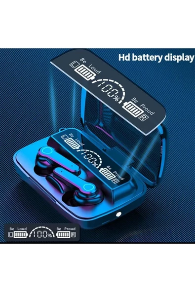 M19  Bt5.1 Kablosuz Kulaklık 3d Dokunmatik Kontrol Led Dijital Ekran M19 - 3