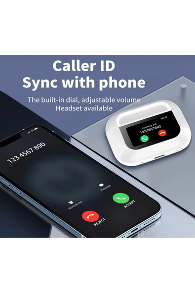 Air Pro 2 Anc Dokunmatik Ekranlı Bluetooth Kulaklık İos Android Tüm Telefonlara Uyumlu - 5