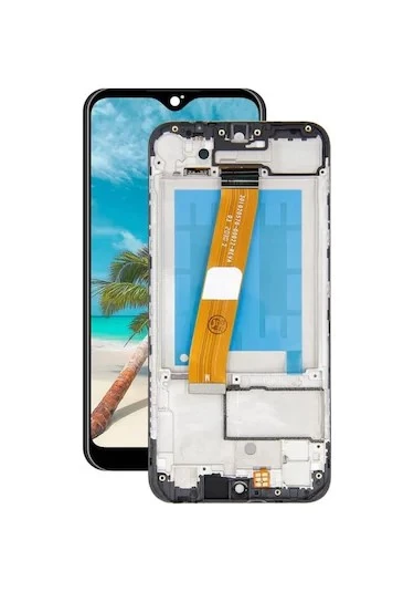 Samsung A01, A015 - M01,M105 Ekran Dokunmatik Çıtalı SRV (Siyah)