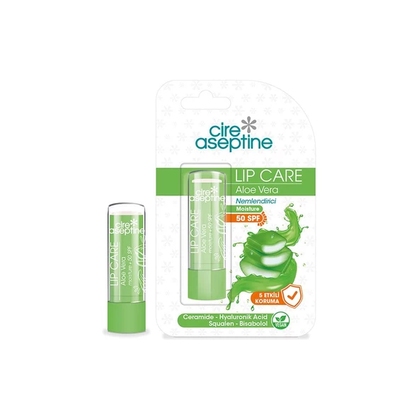 Cire Aseptine Lip Care Aloe Vera 50 SPF Dudak Bakım Kremi 4,5 G