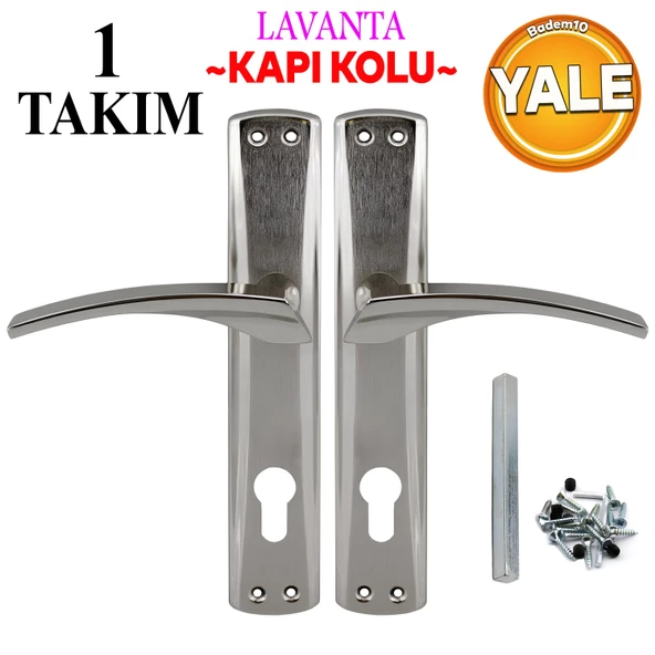 Lavanta Yale Kapı Kolu Nikel İnox Dış Kapı Kolu Aynalı Sağa Sola Uygun Ön Arka Dış Kapısı 1 Takım