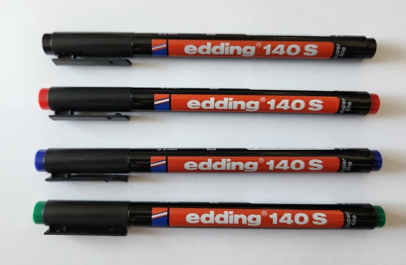 Edding Asetat Kalemi̇ (E-140S) 4 Renk Set