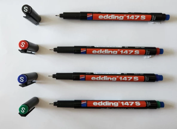 Edding Asetat Kalemi̇ Silgili (E-147S) 4 Renk Set