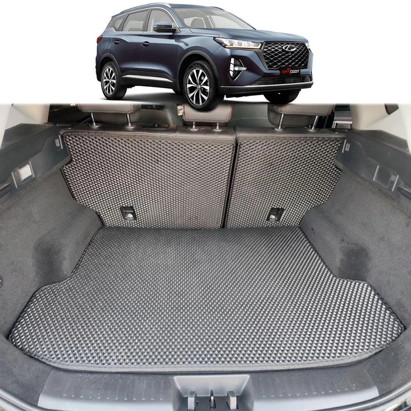 Bod Chery Tiggo 7 Pro Max Bagaj Havuzu Paspası 2024-Sonrası Siyah 3 Parça ürün görseli