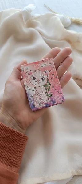 Ayna Makyaj Aynası Model Cep El Aynası Çanta Seyahat Taşınabilir - Resim 2