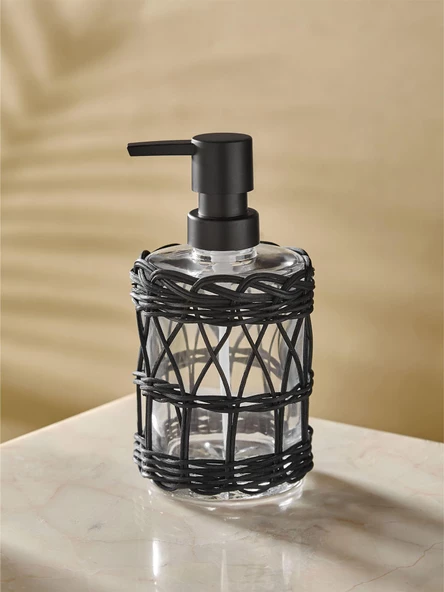 The Mia Rattan Sıvı Sabunluk Siyah 330 ml SBN0074 - 2