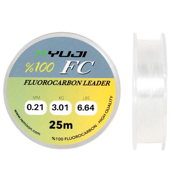 Ryuji %100 FC 25m Fluoro Carbon Leader Misina Kalınlık (mm) : 0,29mm - 2