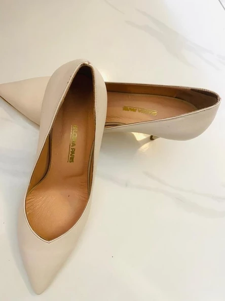 Kadın Stiletto Siyah Ve Bej Deri Kadın Stiletto - 3