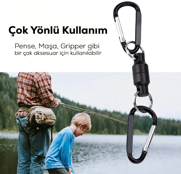 Shufa Çift Karabinalı Mıknatıs Ekipman Tutucu - Resim 4