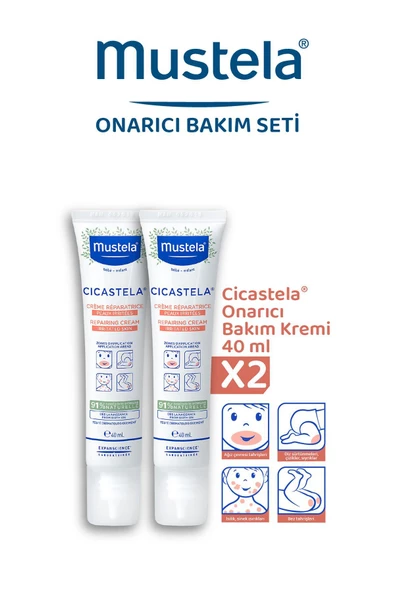 Mustela Cicastela Onarıcı Bakım Kremi 40 ml 2 Adet