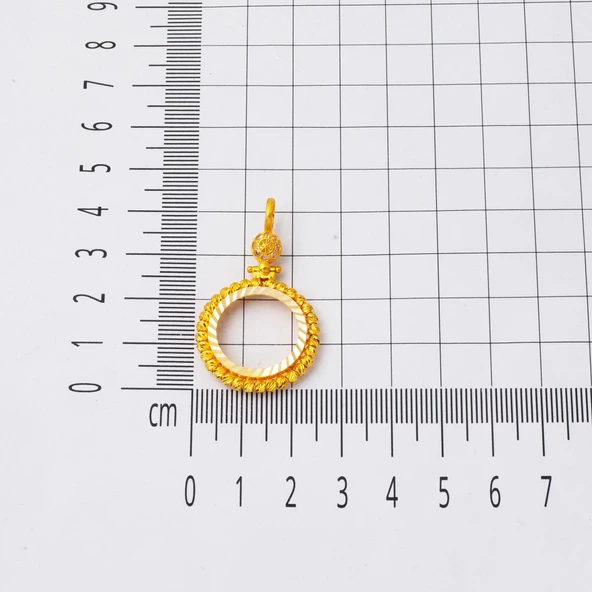 Çeyrek Altınlık Dorikalı Kolye Ucu - Resim 4