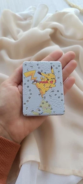 Ayna Makyaj Aynası Pokemon Pikachu Cep El Aynası Çanta Seyahat Taşınabilir - 2