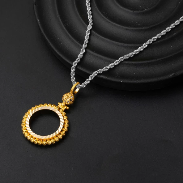 Çeyrek Altınlık Dorikalı Kolye Ucu - Resim 5