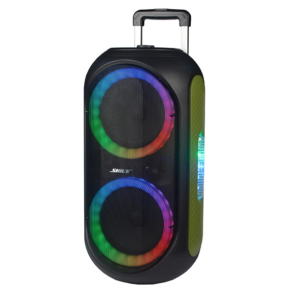 Shile SL-2012 Taşınabilir Hoparlör El Mikrofonlu Kumandalı Usb Sd Kart Bluetooth Seyyar Amfi Rgb Işıklı Anfi Hoparlör