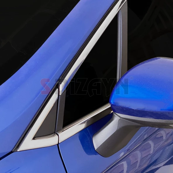 Renault Clio 5 Krom Cam Çerçevesi 12 Parça 2019 2020 2021 2022 2023 2024 - Resim 3