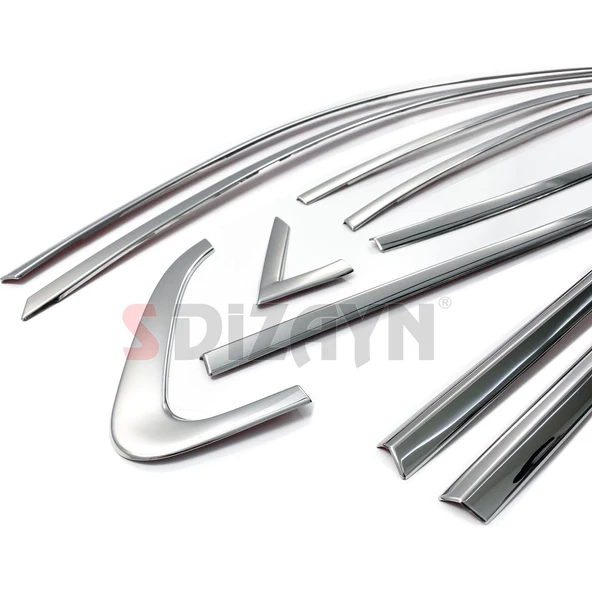 Renault Clio 5 Krom Cam Çerçevesi 12 Parça 2019 2020 2021 2022 2023 2024 - Resim 2