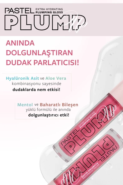 Plump Up Extra Hydrating Plumping Gloss - Dolgunlaştıran Dudak Parlatıcısı 211 Pink Petal - 5