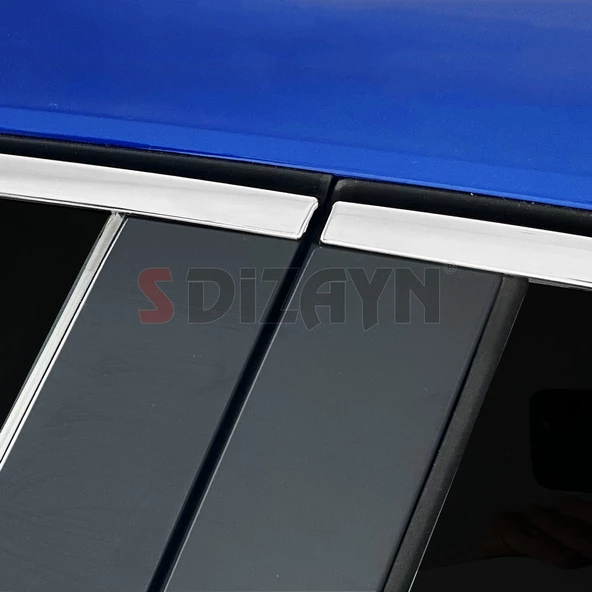 Renault Clio 5 Krom Cam Çerçevesi 12 Parça 2019 2020 2021 2022 2023 2024 - Resim 5