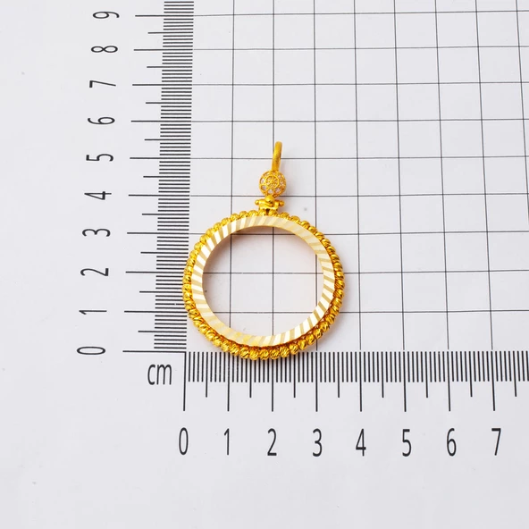 Tam Altın Takılabilen Dorika Kolye - 4