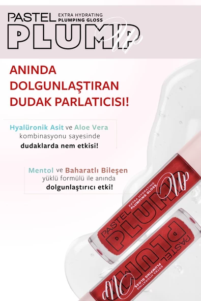 Plump Up Extra Hydrating Plumping Gloss - Dolgunlaştıran Dudak Parlatıcısı 209 Red Velvet - 5