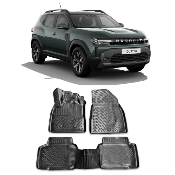 Renault Duster 3D Havuzlu Paspas Eco G & E-Tech Full Hybrid 4X2 2024-Sonrası ürün görseli
